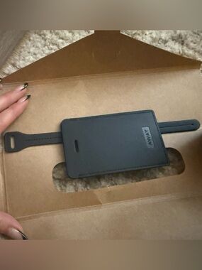 NEW Away Black Leather Luggage Tag